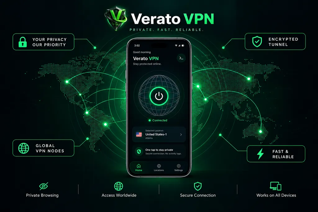 Verato VPN — private, fast, reliable Android VPN product
