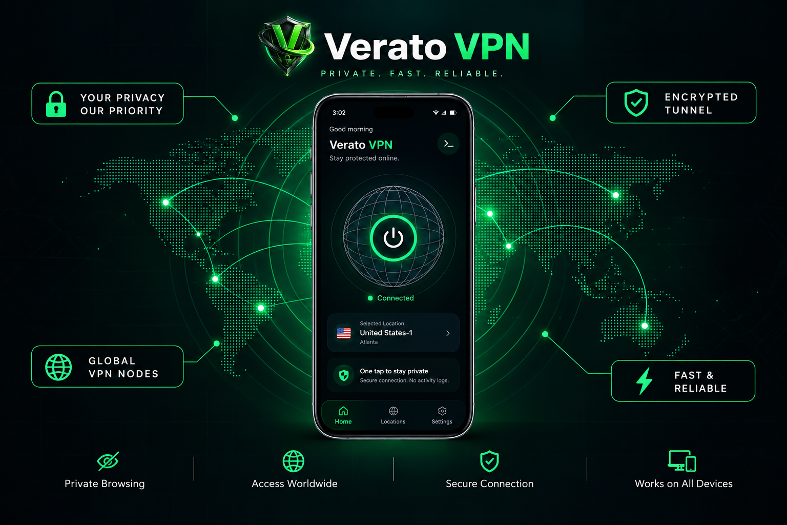 Verato VPN — private, fast, reliable Android VPN product